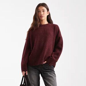 Vero Moda soft o-neck jumper in burgundy NWT